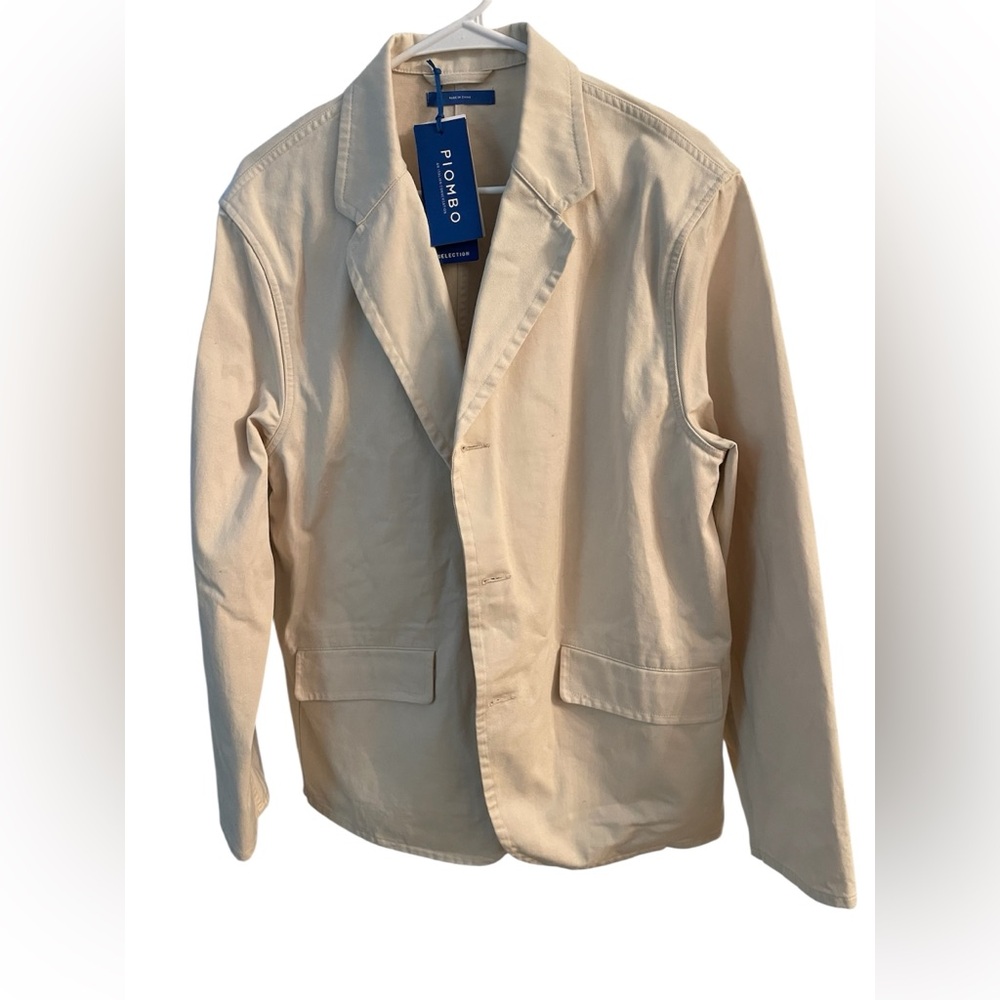 Piombo Light Cream Jacket 100% Cotton New with Tags. Men’s Medium